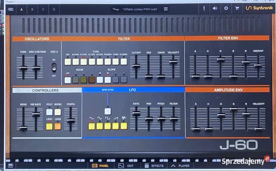 Ik multimedia syntronik j60 Roland juno60 vst Olsztyn