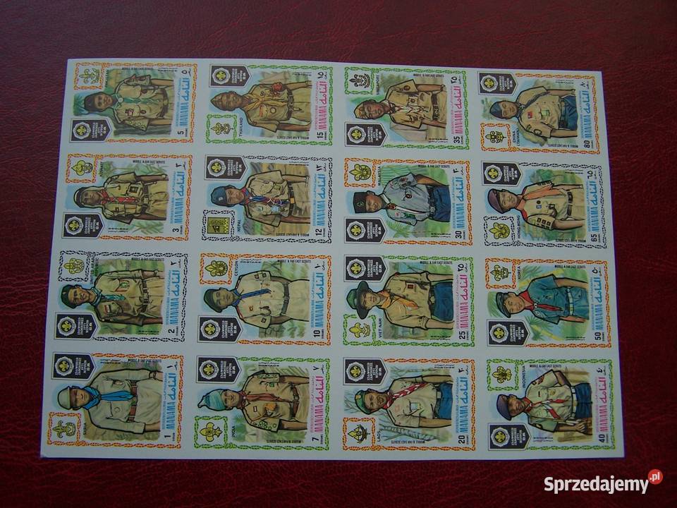 Manama ZEA 1971 MNH cięte Skauting Harcerstwo śląskie Tychy sprzedam