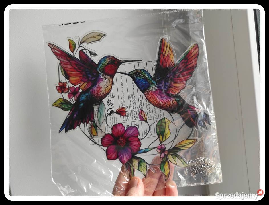 Witraż ozdoba dekoracja okienna ptaki kolibry Płock