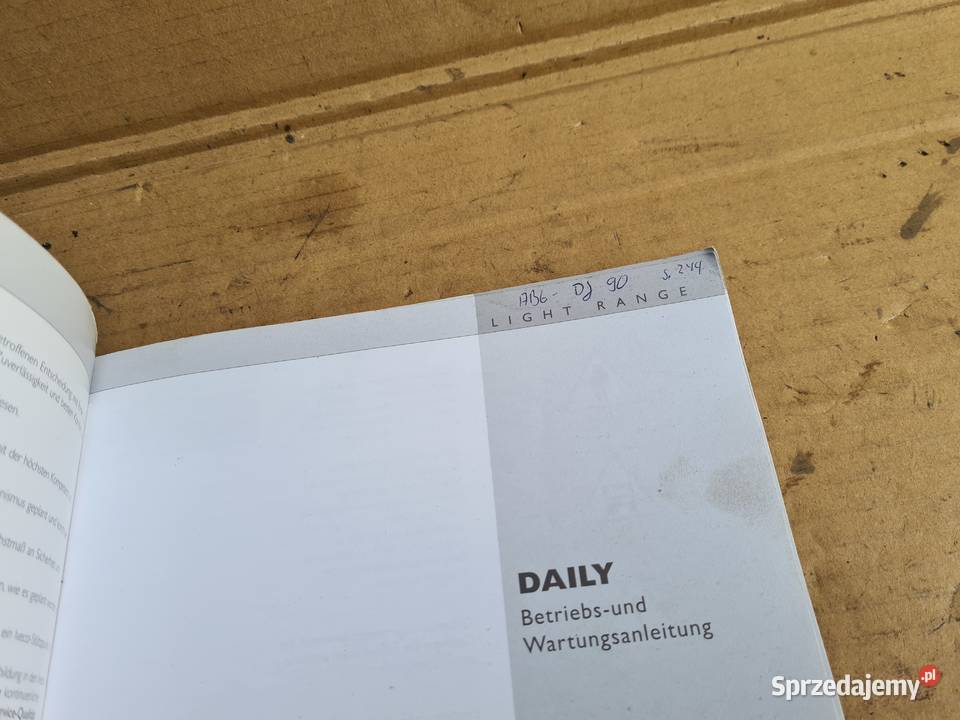 IVECO DAILY 3 9906 książka serwisowa instrukcja Legnica sprzedam