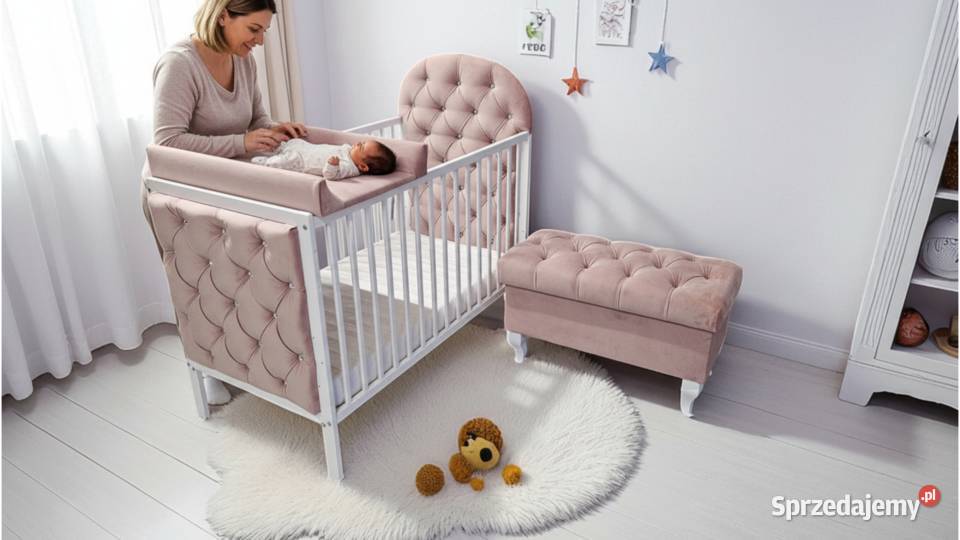Łóżeczko niemowlęce tapicerowane 120x60 pikowane Warszawa sprzedam