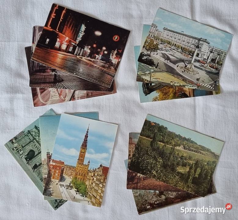 Polskie miasta powojenne barwne pocztówki