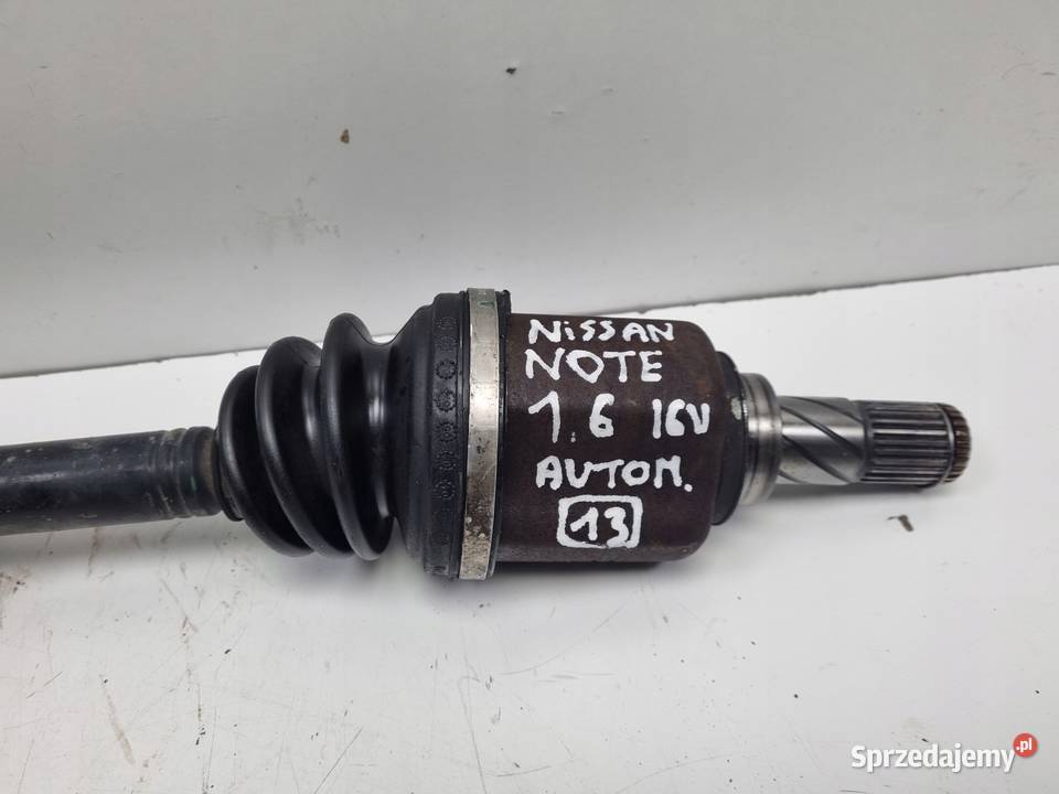 PÓŁOŚ Nissan Note I 16 16V PRAWA PRZEDNIA lubelskie Chełm sprzedam
