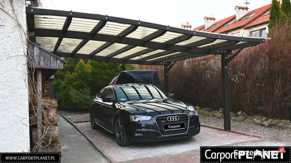 Wiata drewniana carport zadaszenie samochodu Altany i wiaty Poznań sprzedam