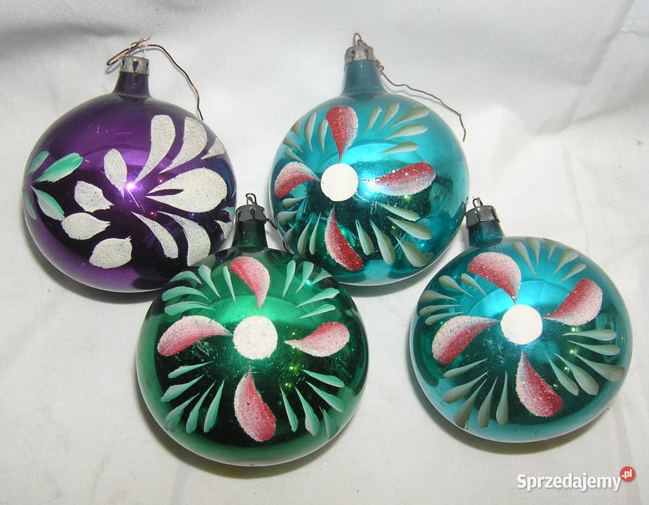 bombki vintage kwiatD Porcelana i szkło Bartków