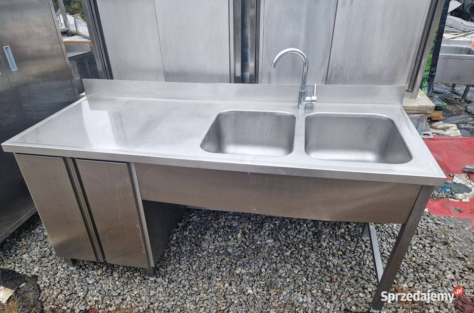 Zlew Gastronomiczny 2 Komorowy Z Drzwiami