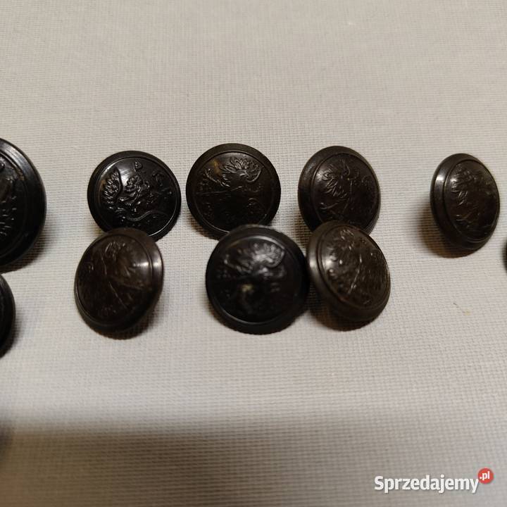 Guziki wojskowe z orzełkiem PKP Września