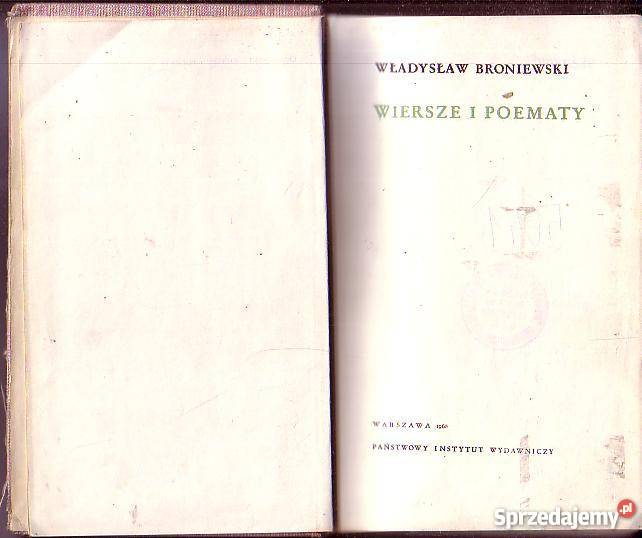 9154 WIERSZE I POEMATY WŁADYSŁAW BRONIEWSKI Czyrna