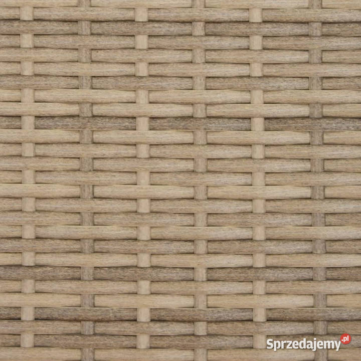 Sofa ogrodowa 2osobowa ze stołkami beżowa rattan