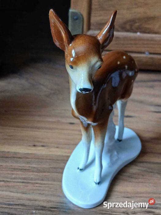 Figurka porcelanowa Sarenka sygnowana Grafenthal