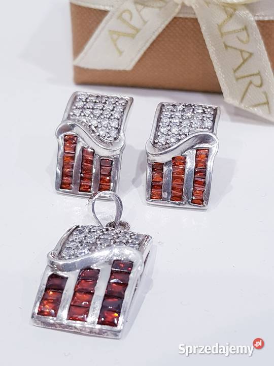 Zestaw srebrnej biżuterii ślubnej Apart śląskie Dąbrowa Górnicza sprzedam