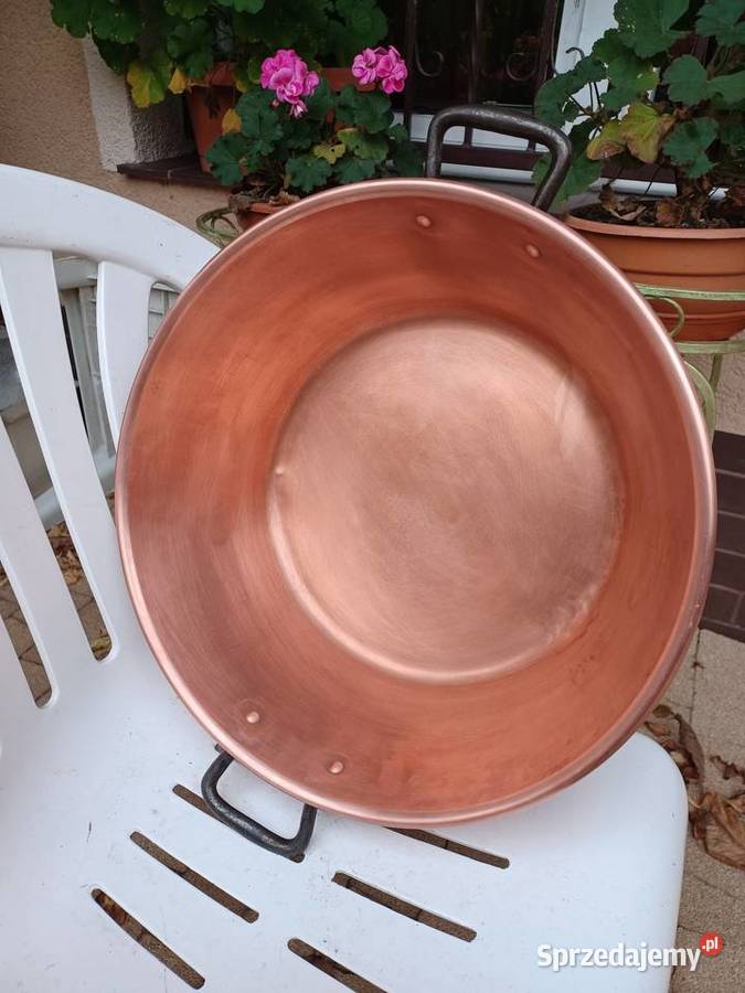 Piękna duża miedziana misa Poznań