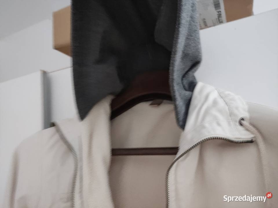 Kurka dżinsowa jeans biała w środku polar Otwock