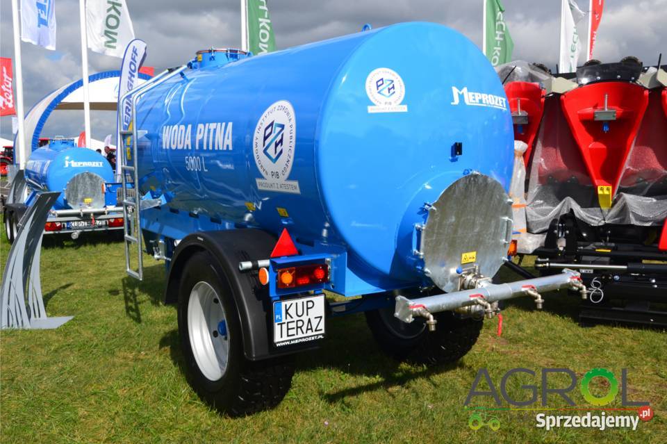 Wóz do wody pitnej 5000l transport 4350l beczka Mława