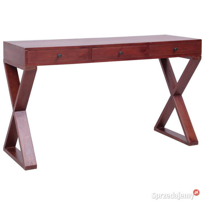 Biurko komputerowe brązowe 115x47x77 lity mahoń mazowieckie