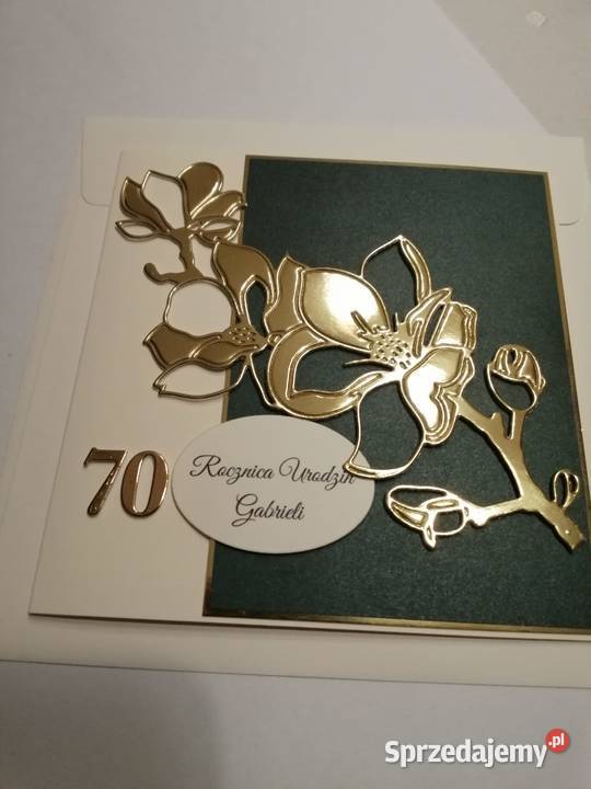 Kartka w kopercie z okazji 70 urodzin śląskie Strzebiń