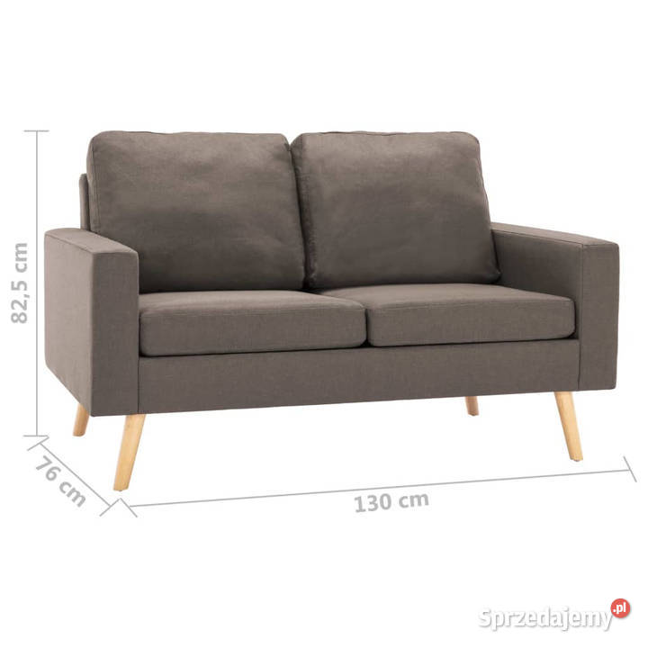 2osobowa sofa kolor taupe tapicerowana tkaniną Warszawa sprzedam