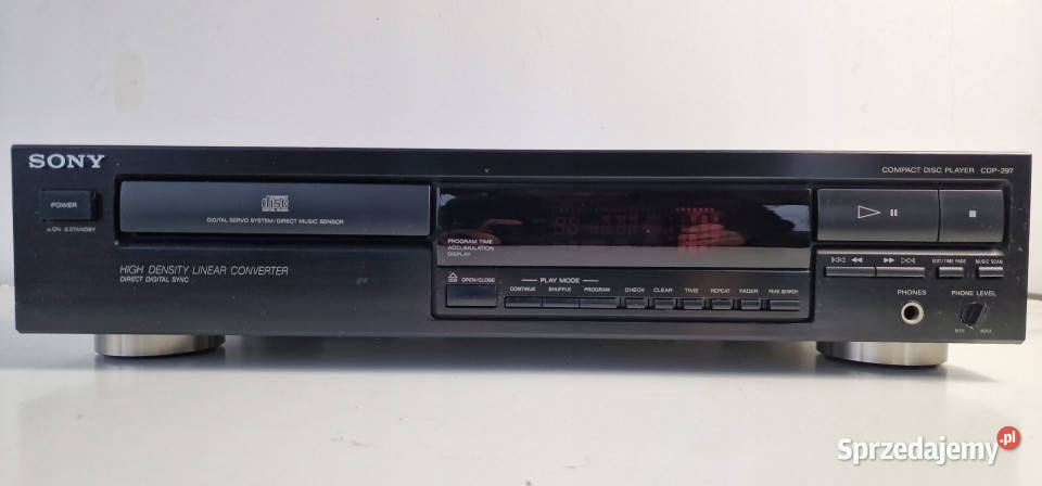 Cd player SONY 297 CDP297 odtwarzacz kompaktowy Odtwarzacze CD i MD Międzychód