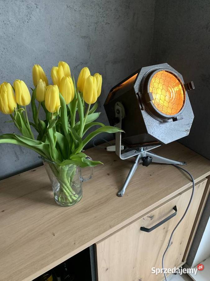 Lampa teatralna PRL Vintage loft Poznań