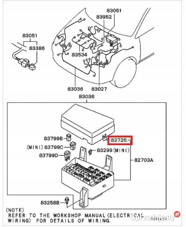 OBUDOWA SKRZYNKI BEZPIECZNIKÓW MITSUBISHI