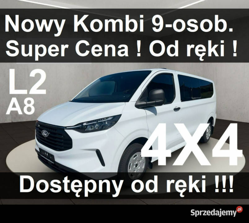 Ford Transit Custom 4x4 A8 L2 Trend 136 Kamera kurtyny powietrzne Szczecinek sprzedam