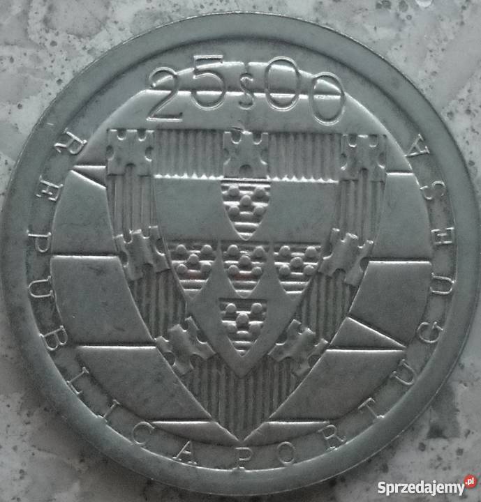 PORTUGALIA25 ESCUDOS 1985 COPPER NICEL Legionowo