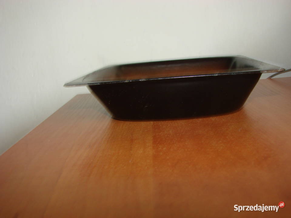 emaliowana kwadratowa miska Pozostałe pomorskie Pruszcz Gdański