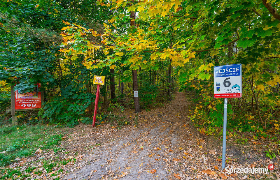 Działka morzem w Jarosławcu piaszczystej plaży Jarosławiec