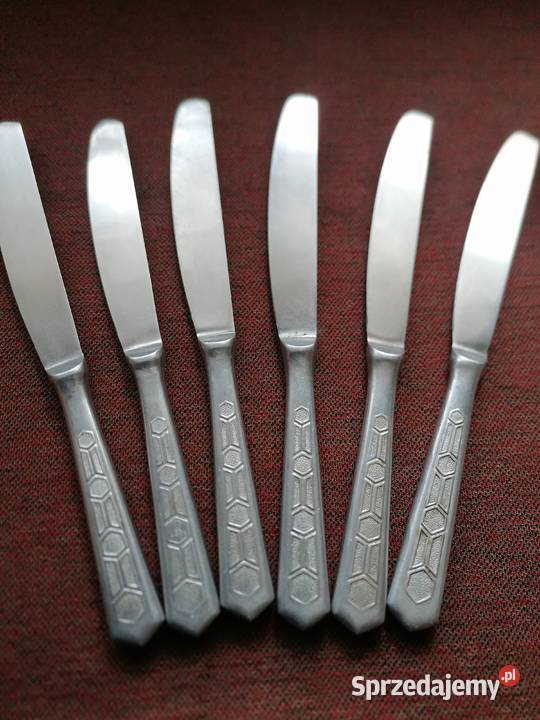 Rosyjskie noże obiadowe nierdzewne z PRLu łódzkie Łódź