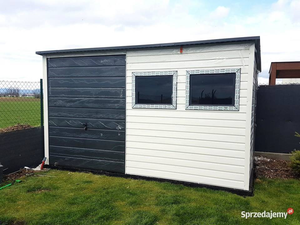 Domek ogrodowy 425m białyciemny grafit Siedlce