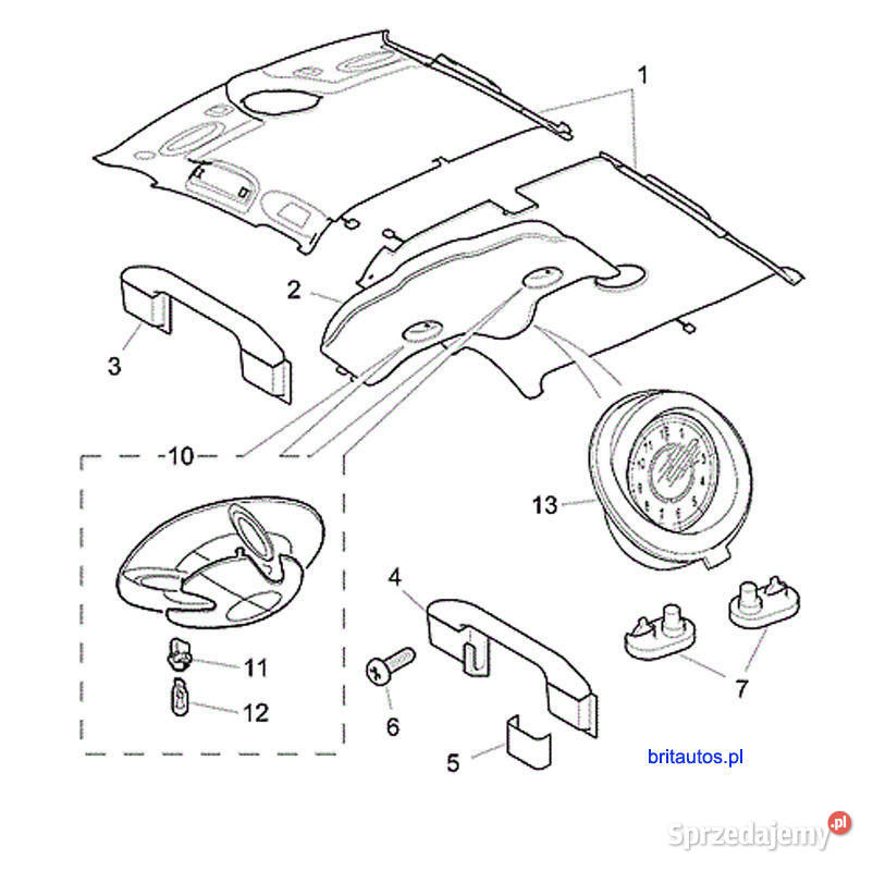 ROVER 75 MG ZT LAMPKA KABINY PODSUFITKI TYŁ NOWA