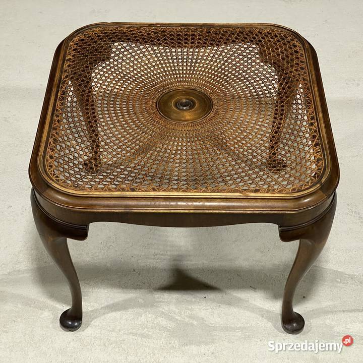 Stolik kawowy ludwikowski z rafią orzech zachodniopomorskie Gryfice