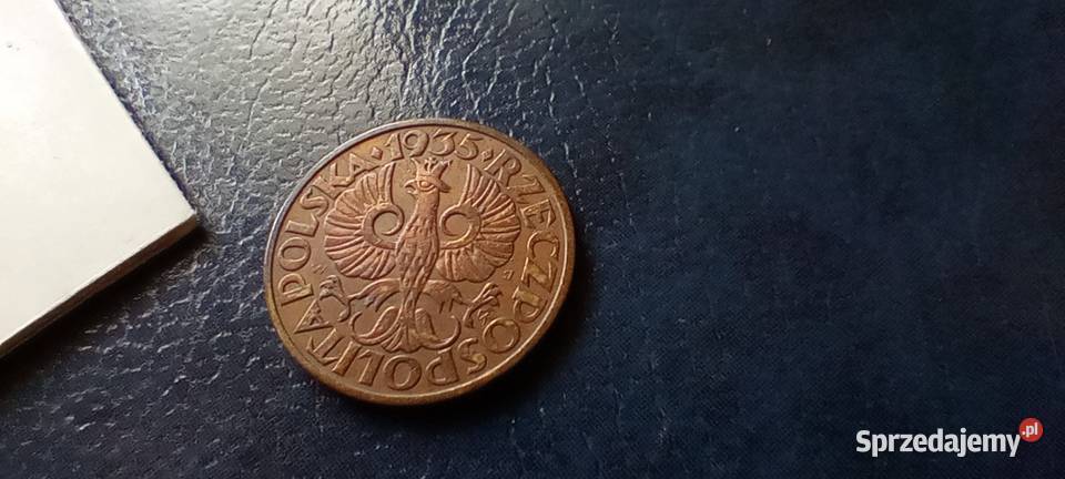 Stare monety 2 grosze 1935 2RP Polska piękna Numizmatyka podkarpackie Lesko