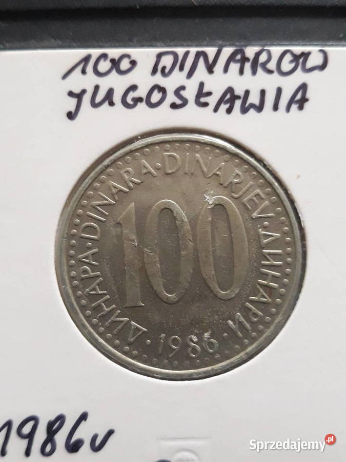100 Dinarów Jugosławia 1986 r