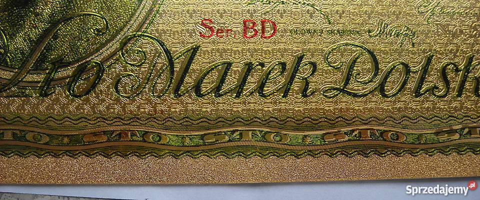 SKARBNICA NARODOWAKOPIA BANKNOTU100 MAREK Kolekcje Legionowo