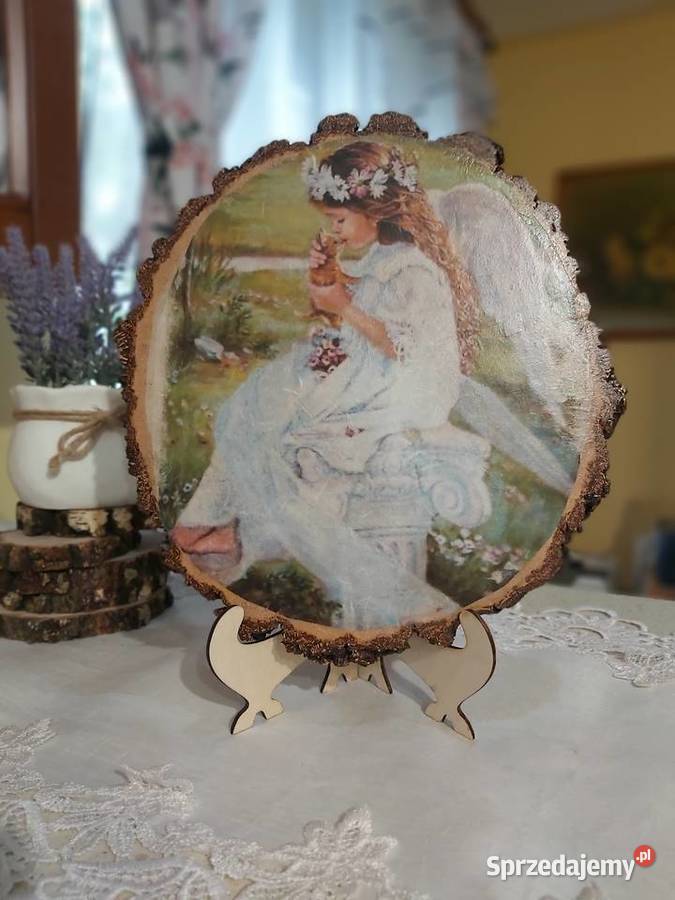 Anioły na drewnie inny kolor Dobrzechów sprzedam