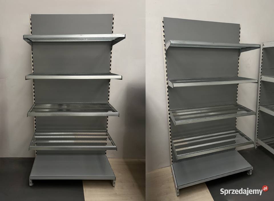 Regał przyścienny siatkowy ocynk do sklepu Ostrołęka