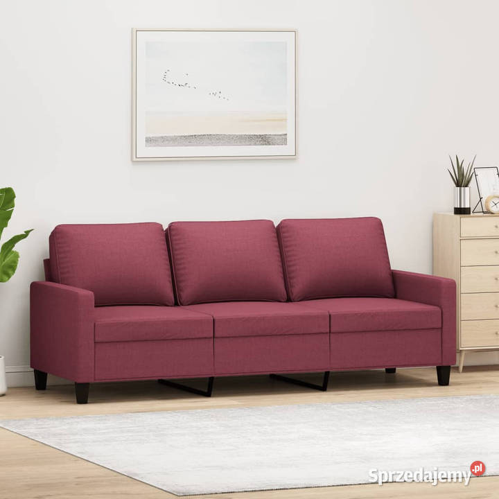 Sofa 3osobowa winna czerwień 180 cmtapicerowana mazowieckie Warszawa