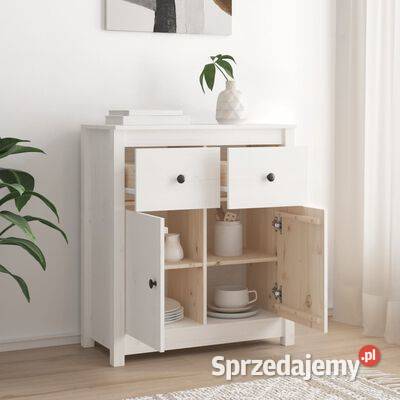vidaXL Szafka biała 70x35x80 lite drewno mazowieckie Warszawa