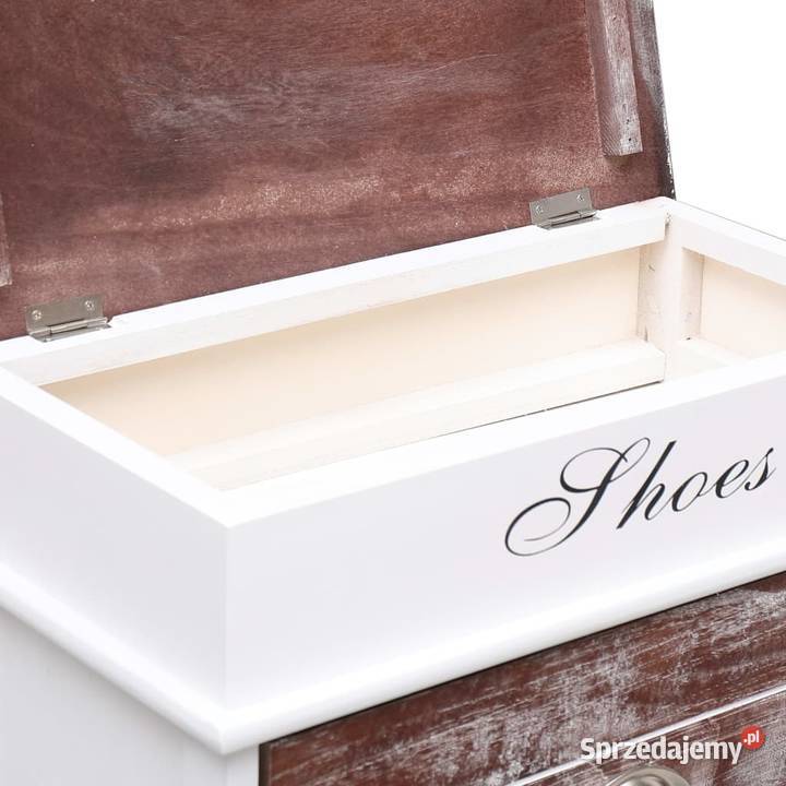 vidaXL Szafka na buty brązowa drewno paulownia mazowieckie Warszawa