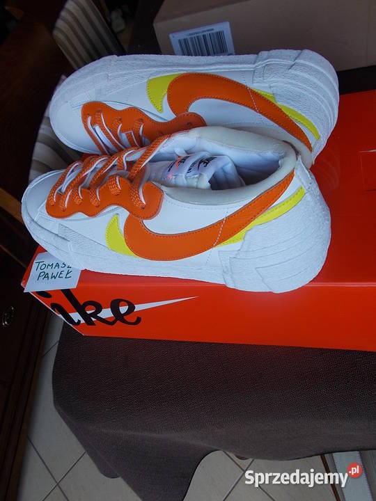 Eur 45 Nike Blazer Low Sacai White Magma Orange Poznań