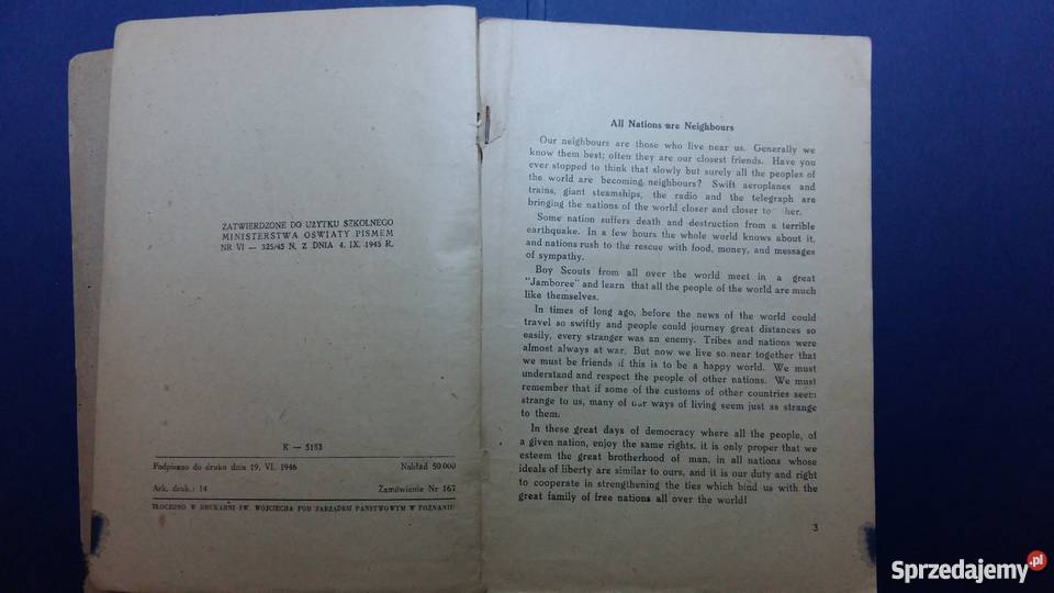 Readings about England and America 1946r Klara Łódź sprzedam