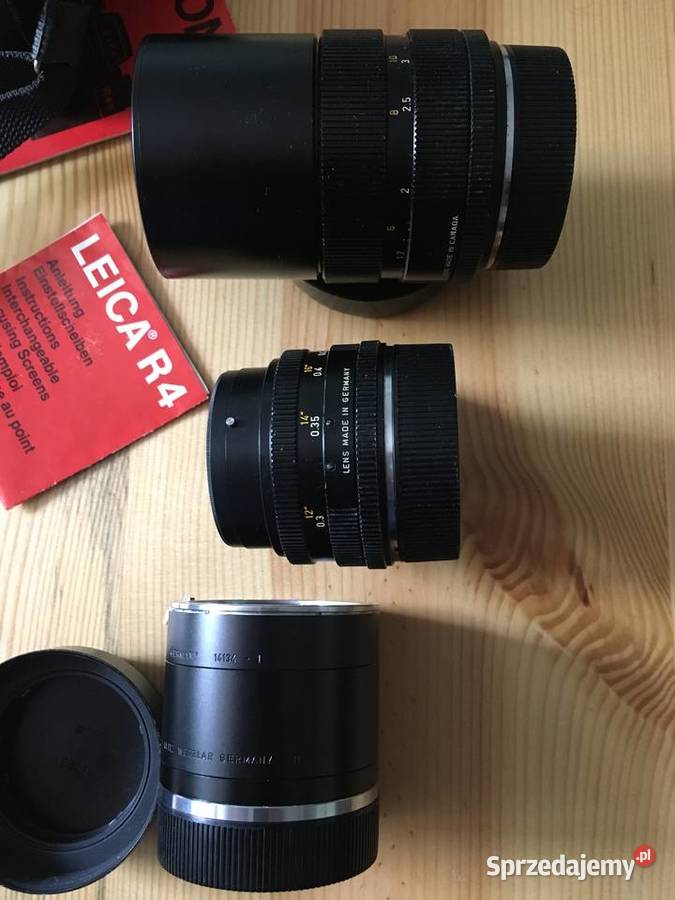 lustrzanka leica wetzlar 3 obiektywy