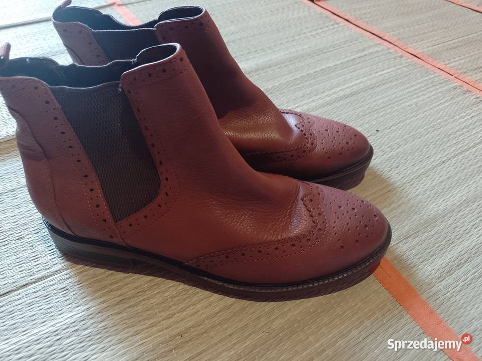 40 Brązowe Sztyblety z Londynu Botki Top Vintage Kraków sprzedam