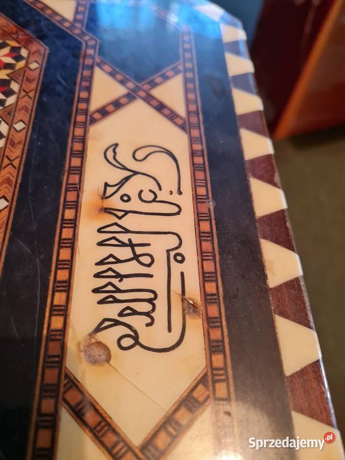 Stolik Kawowy Orient Intarsja Masa Perłowa Antyk 60cm Stoliki kawowe i ławy Zatonie