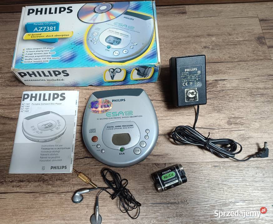 Philips Discman przenośny odtwarzacz CD AZ7381 sprzedam