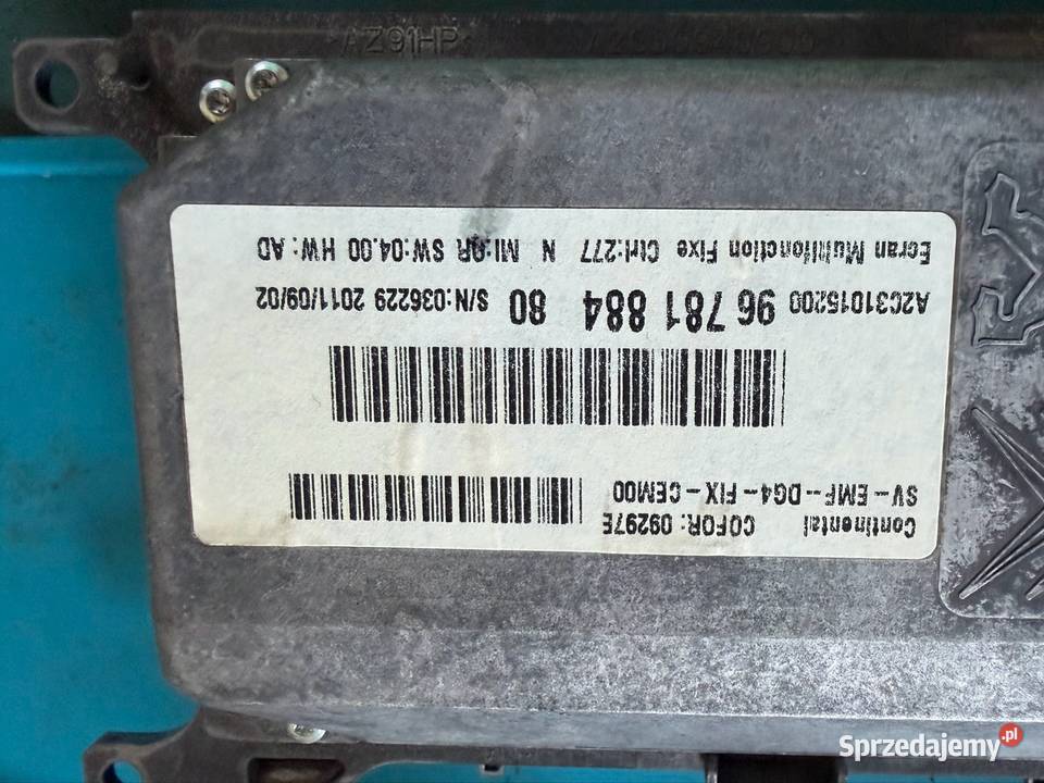 Wyświetlacz nawigacji Citroen Peugeot 9678188480 Skubianka