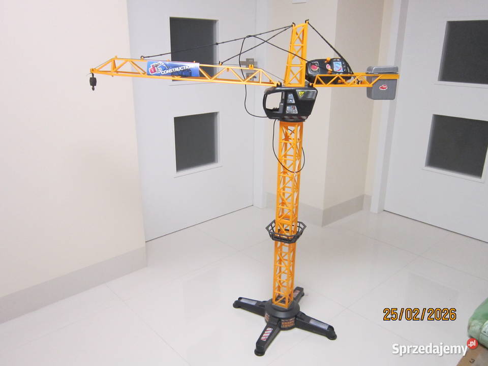 Dźwig zabawka sterowany elektrycznie