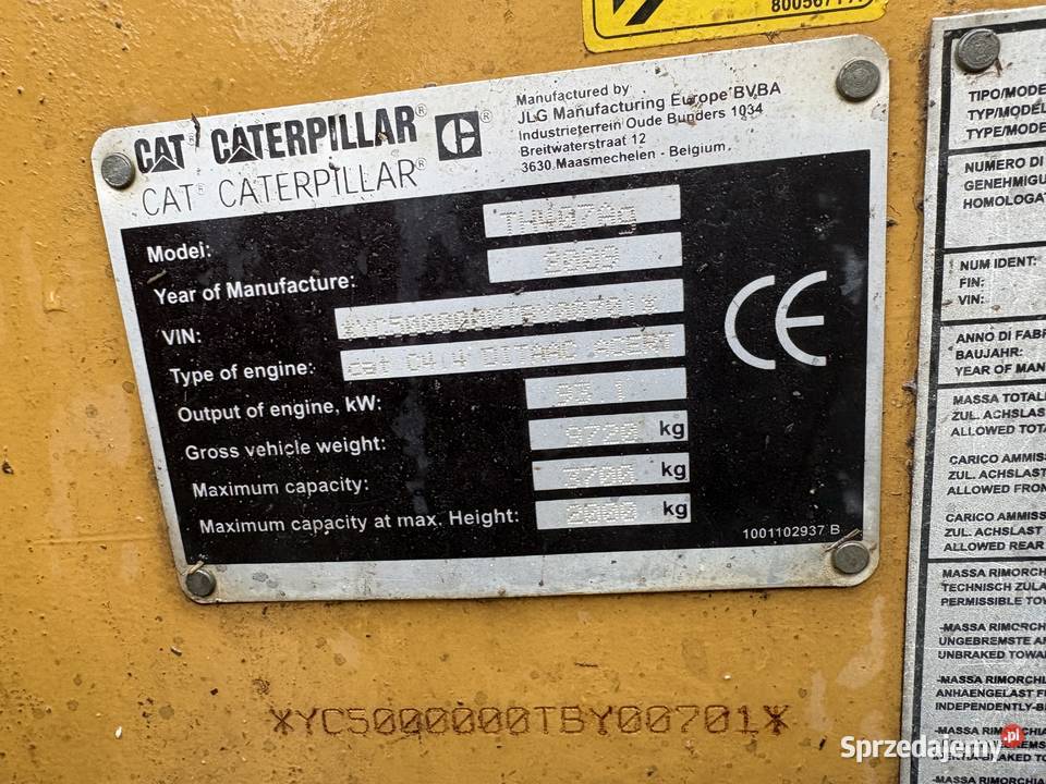 Ładowarka teleskopowa caterpillar Morawsko