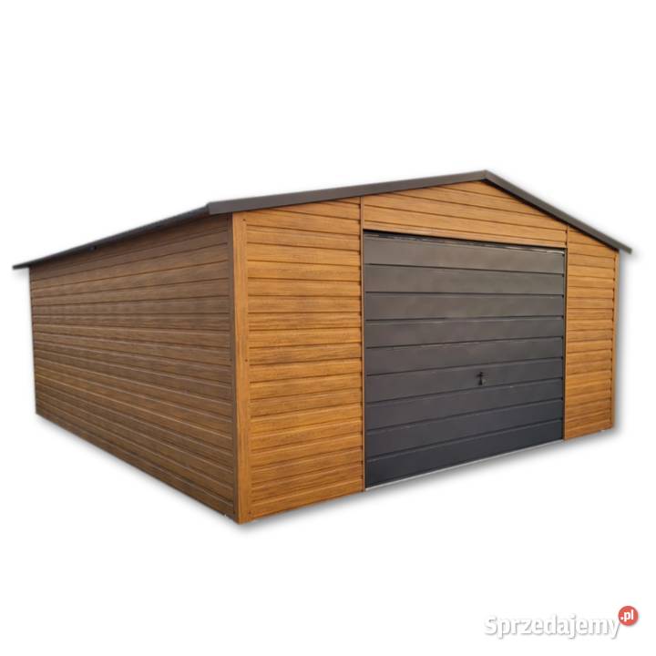 Garaż blaszany dwuspadowy drewnopodobny 5x6